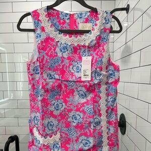 NWT Lilly Pulitzer Pink and Blue Floral Romper size 6